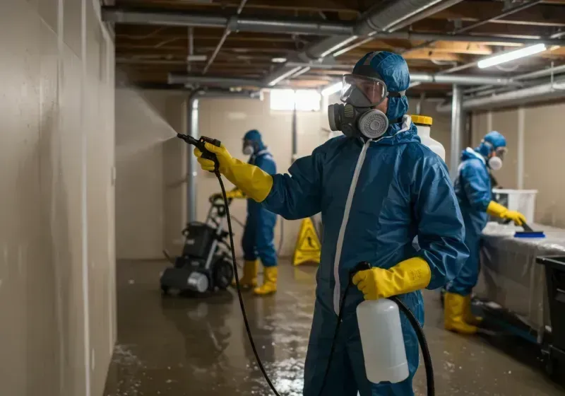 Basement Sanitization and Antimicrobial Treatment process in Smith Center, KS